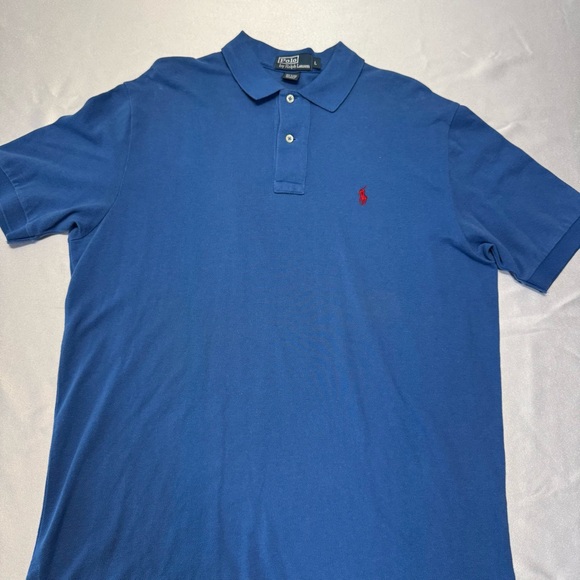 Polo by Ralph Lauren Men's Blue Polo Shirt, Size L - Picture 2 of 5
